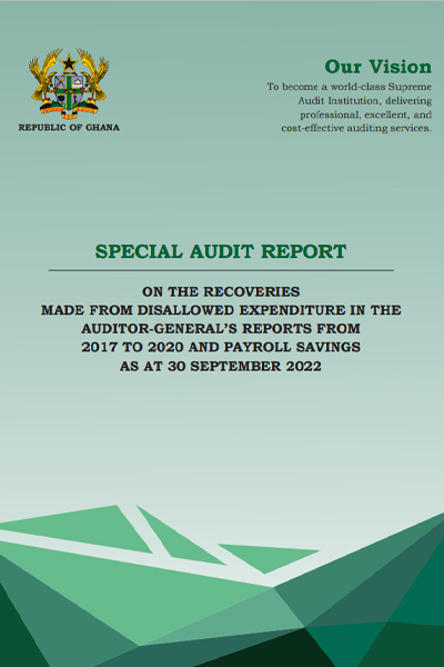 Special Audit Report on the recoveries made from disallowed expenditure in the Auditor-General’s reports from 2017 to 2020 and payroll savings as at 30 September 2022