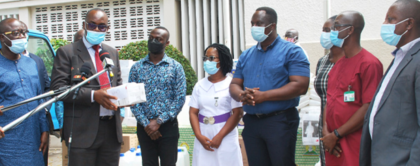 Audit Staff donate PPE to three Health Institutions